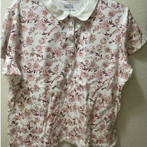 Croft & Barrow Spring Flowery Classic Polo